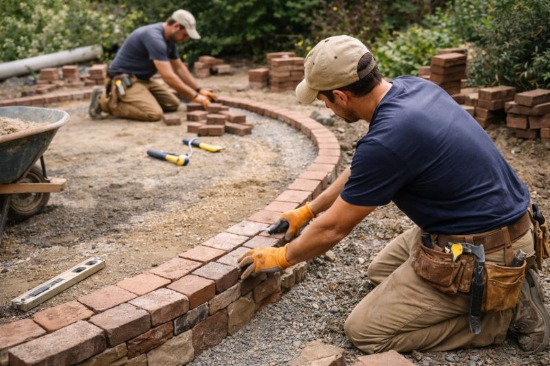Brick Hardscape Installation in Burlington, VT