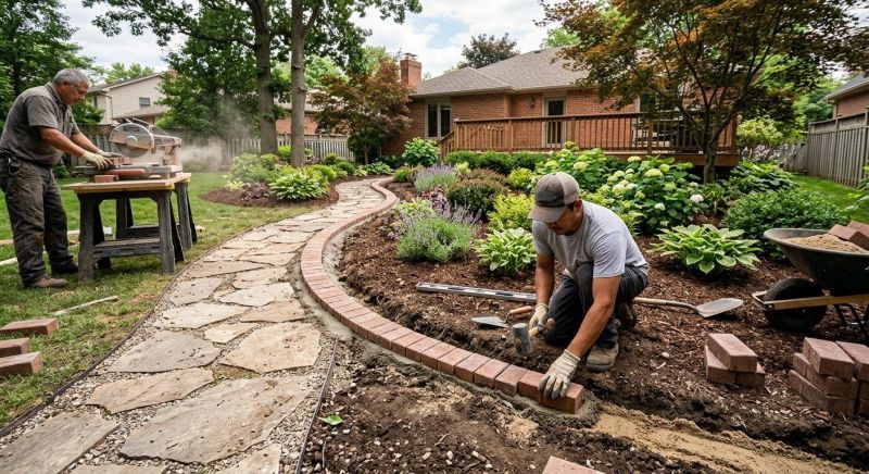 Brick Hardscaping Installation in Boston, MA