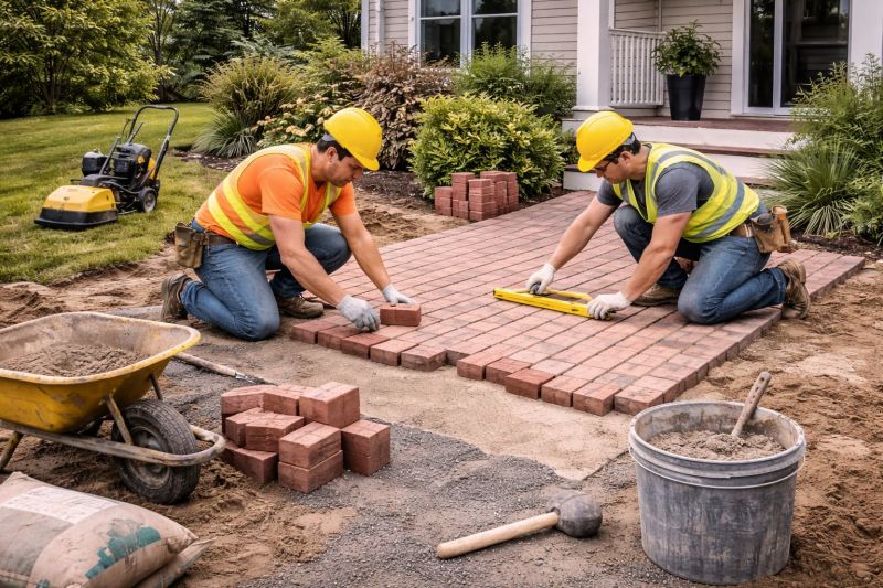 Brick Patio Installation in Worcester, MA