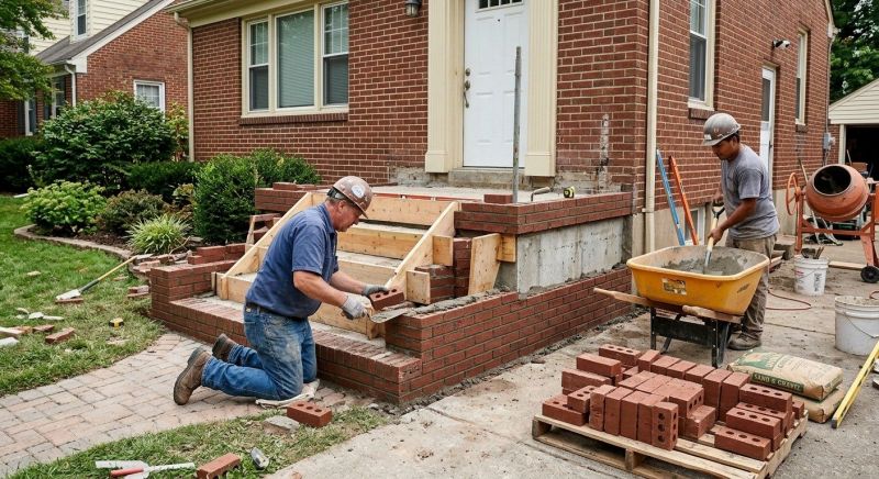 Brick Stairs Installation in Norwalk, CT