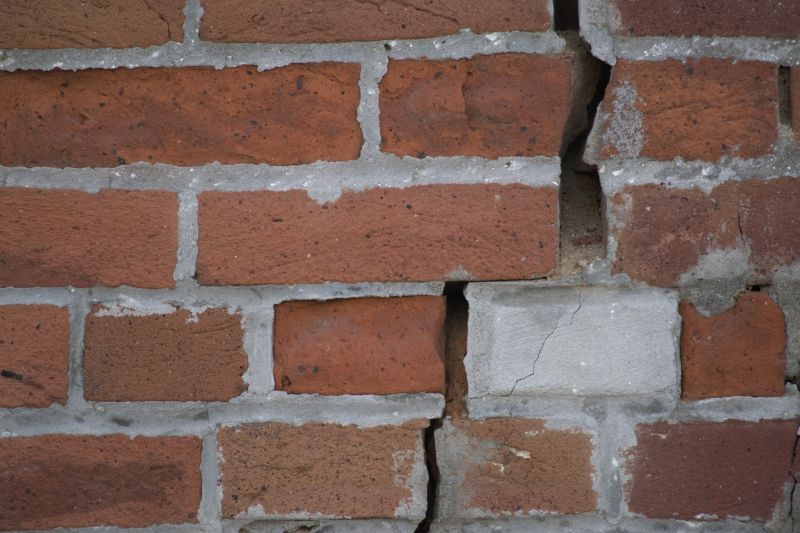 Damaged Garage Brick Wall